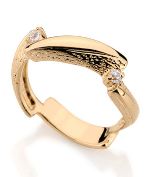GOLD RING WITH ZIRCONIA