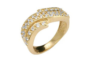 GOLD RING WITH ZIRCONIA