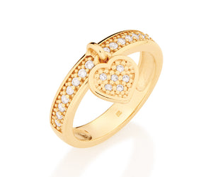 GOLD RING WITH ZIRCONIA