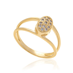 GOLD RING WITH ZIRCONIA