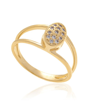 GOLD RING WITH ZIRCONIA