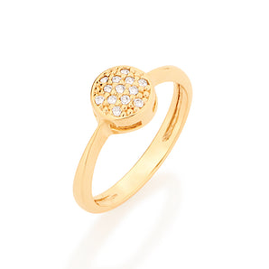 GOLD RING WITH ZIRCONIA
