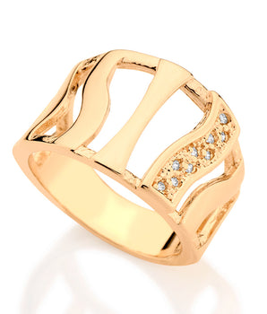 GOLD RING WITH ZIRCONIA