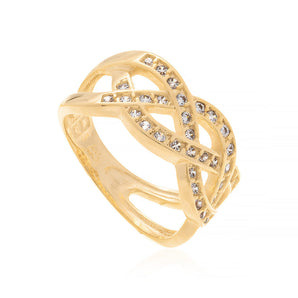 GOLD RING WITH ZIRCONIA