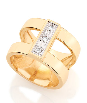 GOLD RING WITH ZIRCONIA