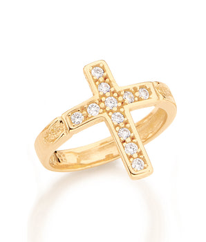 GOLD RING WITH ZIRCONIA