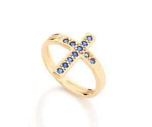 GOLD RING WITH ZIRCONIA