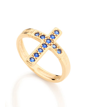 GOLD RING WITH ZIRCONIA