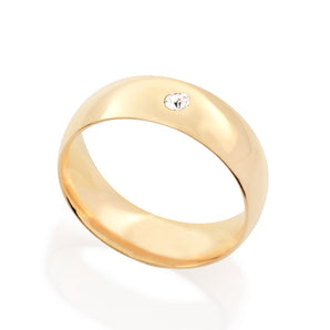 GOLD RING WITH ZIRCONIA