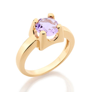 GOLD RING WITH CRYSTAL