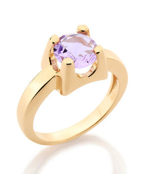 GOLD RING WITH CRYSTAL