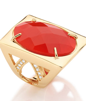 GOLD RING WITH STONE