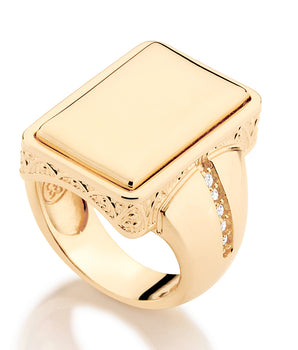GOLD RING WITH ZIRCONIA
