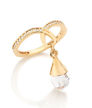 GOLD RING WITH ZIRCONIA