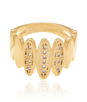 GOLD RING WITH ZIRCONIA