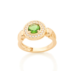 GOLD LAW STONE RING