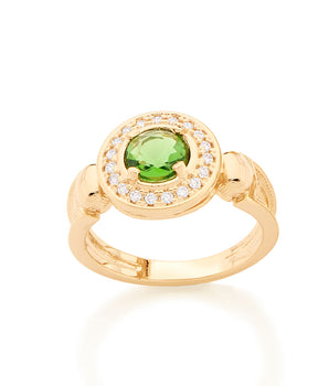 GOLD LAW STONE RING