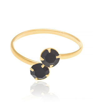 GOLD RING WITH CRYSTAL