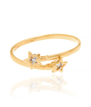 GOLD RING WITH CRYSTAL