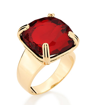 GOLD RING WITH CRYSTAL