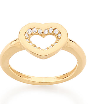GOLD RING WITH ZIRCONIA