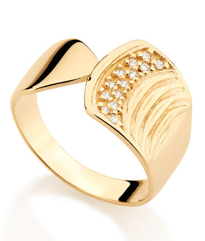 GOLD RING WITH ZIRCONIA