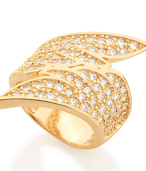 GOLD RING WITH ZIRCONIA