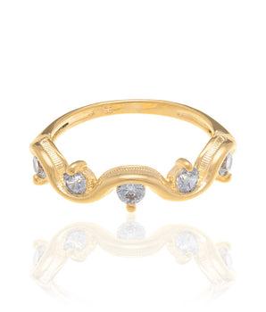 GOLD RING WITH ZIRCONIA