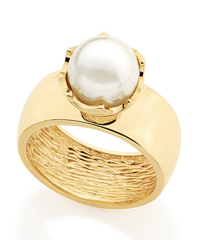 GOLD RING WITH PEARL