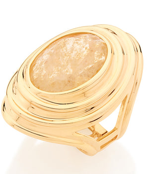 GOLD RING WITH CRYSTAL