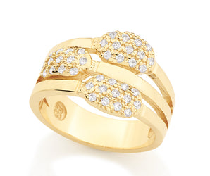 GOLD RING WITH ZIRCONIA