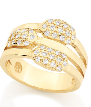 GOLD RING WITH ZIRCONIA