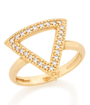 GOLD RING WITH ZIRCONIA