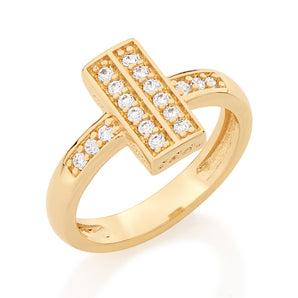 GOLD RING WITH ZIRCONIA