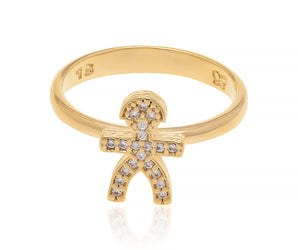 GOLD RING WITH ZIRCONIA