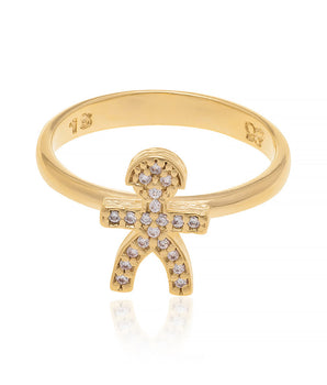 GOLD RING WITH ZIRCONIA