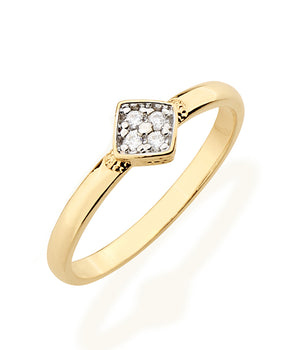 GOLD RING WITH ZIRCONIA