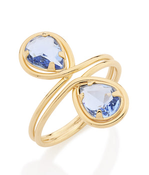 GOLD RING WITH CRYSTAL