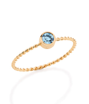 GOLD RING WITH CRYSTAL