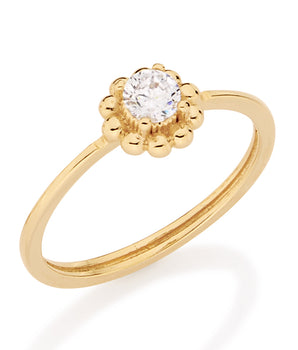 GOLD RING WITH ZIRCONIA