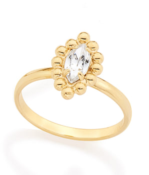 GOLD KID'S RING WITH CRYSTAL
