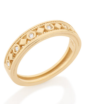 GOLD RING WITH ZIRCONIA