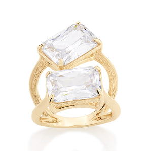 GOLD RING WITH ZIRCONIA