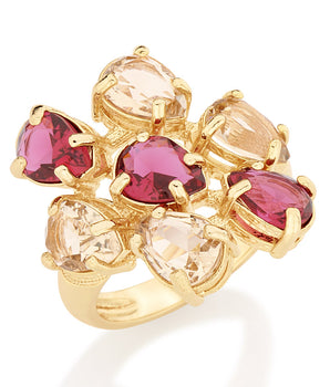GOLD RING WITH CRYSTAL