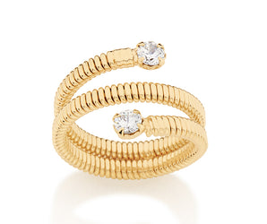 GOLD RING WITH ZIRCONIA