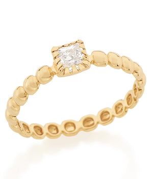 GOLD RING WITH ZIRCONIA