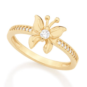 GOLD RING WITH ZIRCONIA