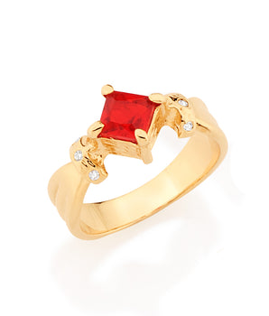 GOLD ADMINISTRATION STONE RING