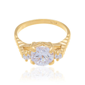 GOLD RING WITH ZIRCONIA