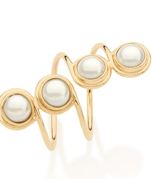 GOLD RING WITH PEARL